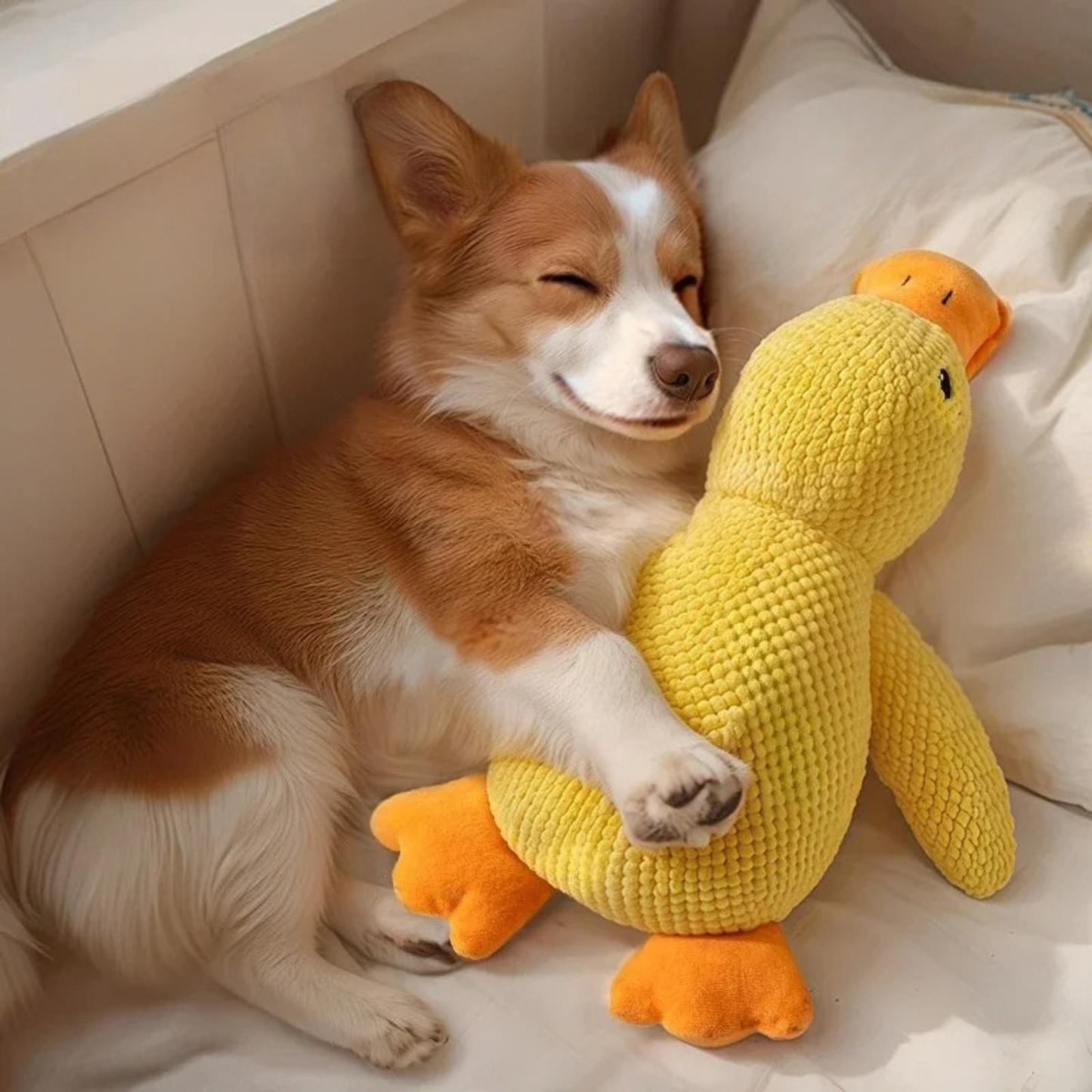 Interactive Plush Duck Toy – Soft, Squeaky & Cuddly for Dogs