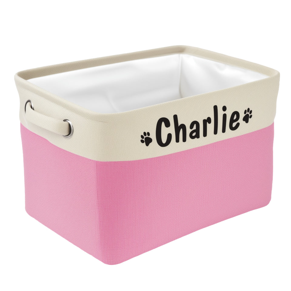 Personalized Dog Toy Storage Basket