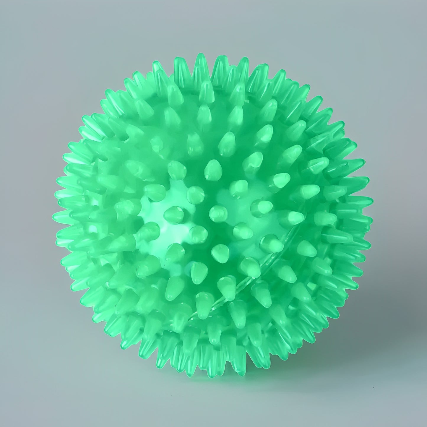 Squeaky Polka Dog Ball in green color