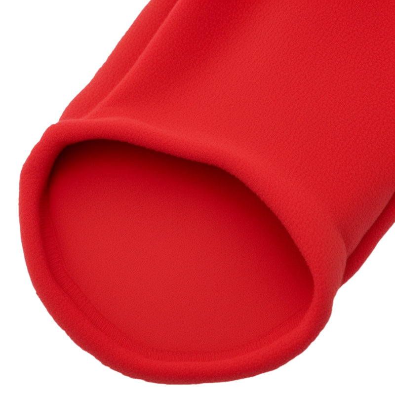 Close-up of a red sandal on a white background