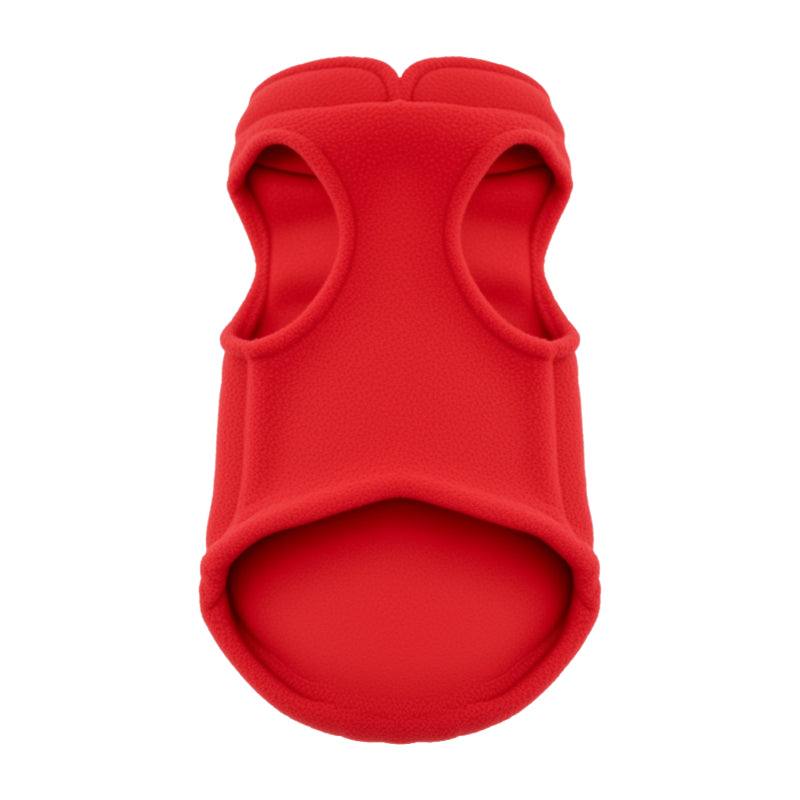 Red dog vest on a white background