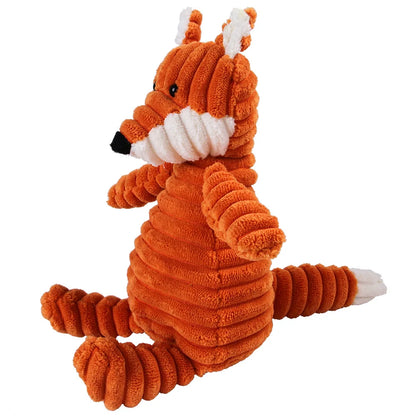 Plush toy fox with a white background