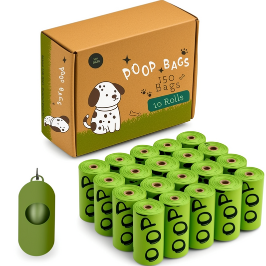 150 dog waste bags with eco dispenser