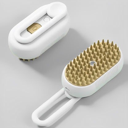 3-in-1 dog grooming steam brush