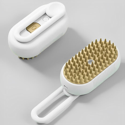 3-in-1 dog grooming steam brush