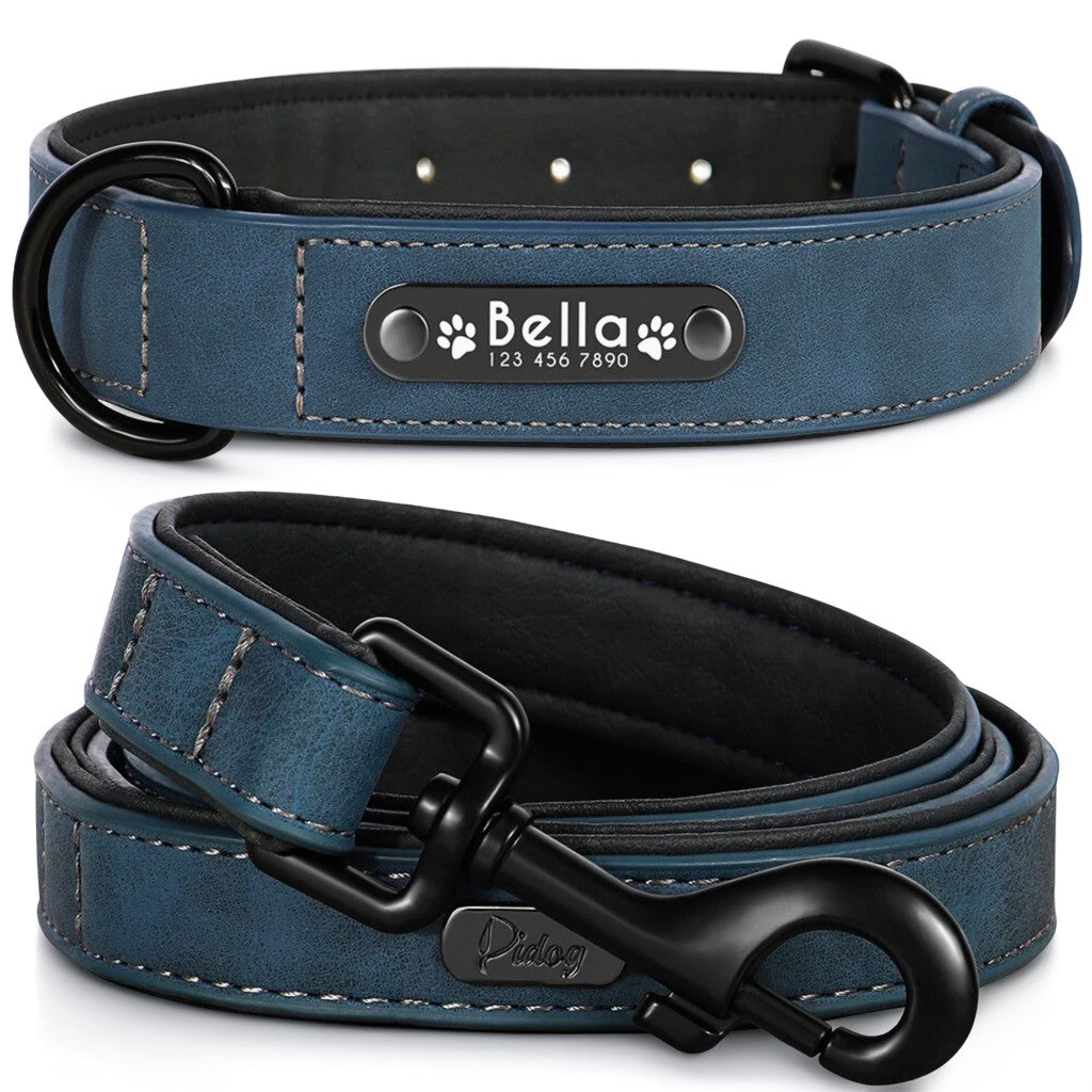 Custom Leather in blue color