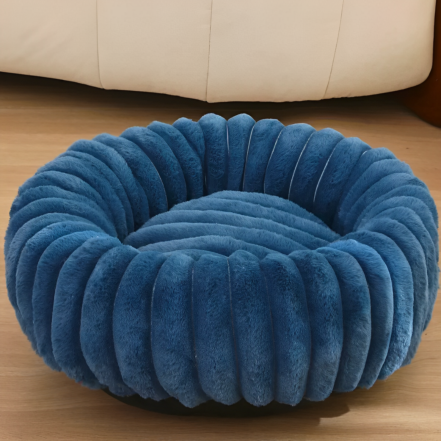 Donut Dog Bed in blue color