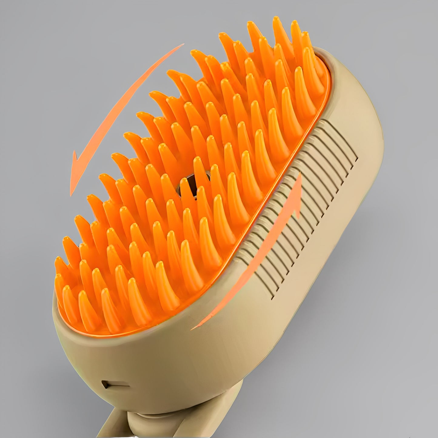 dog steam brush promoting healthy coat