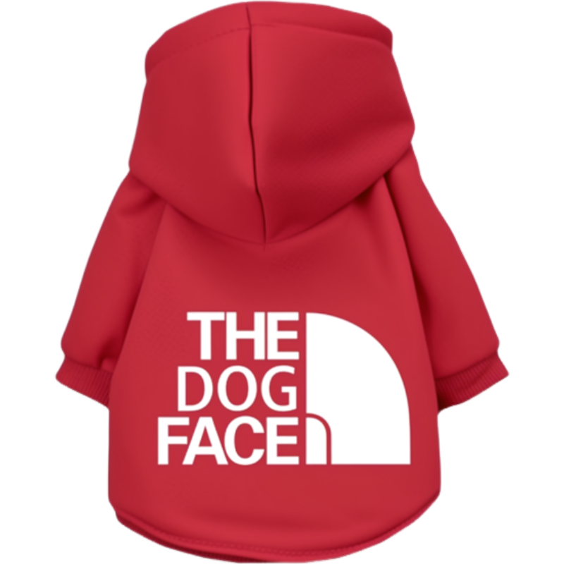 Barkie Dog Hoodie in red color