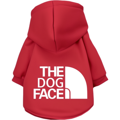 Barkie Dog Hoodie in red color