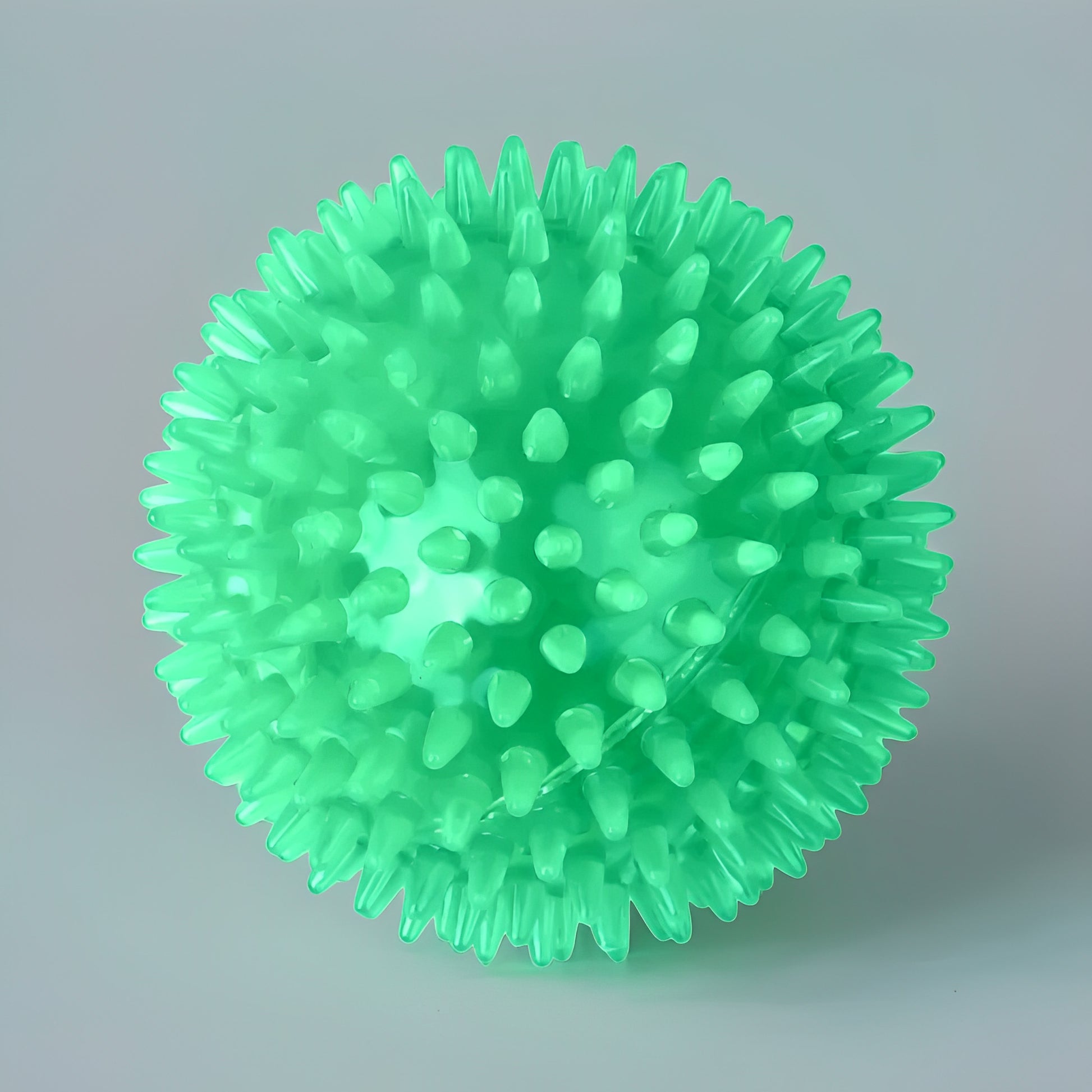 Squeaky Polka Dog Ball in green color