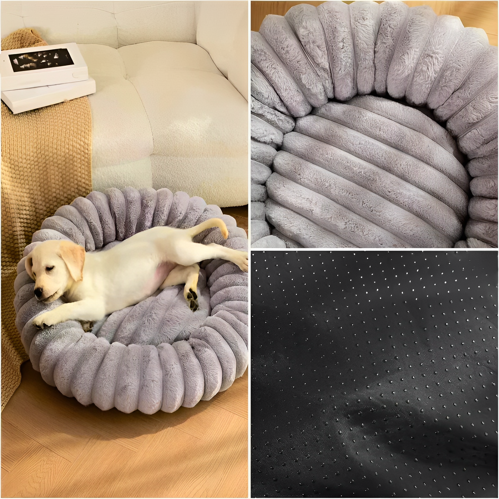 plush donut dog bed for medium dogs