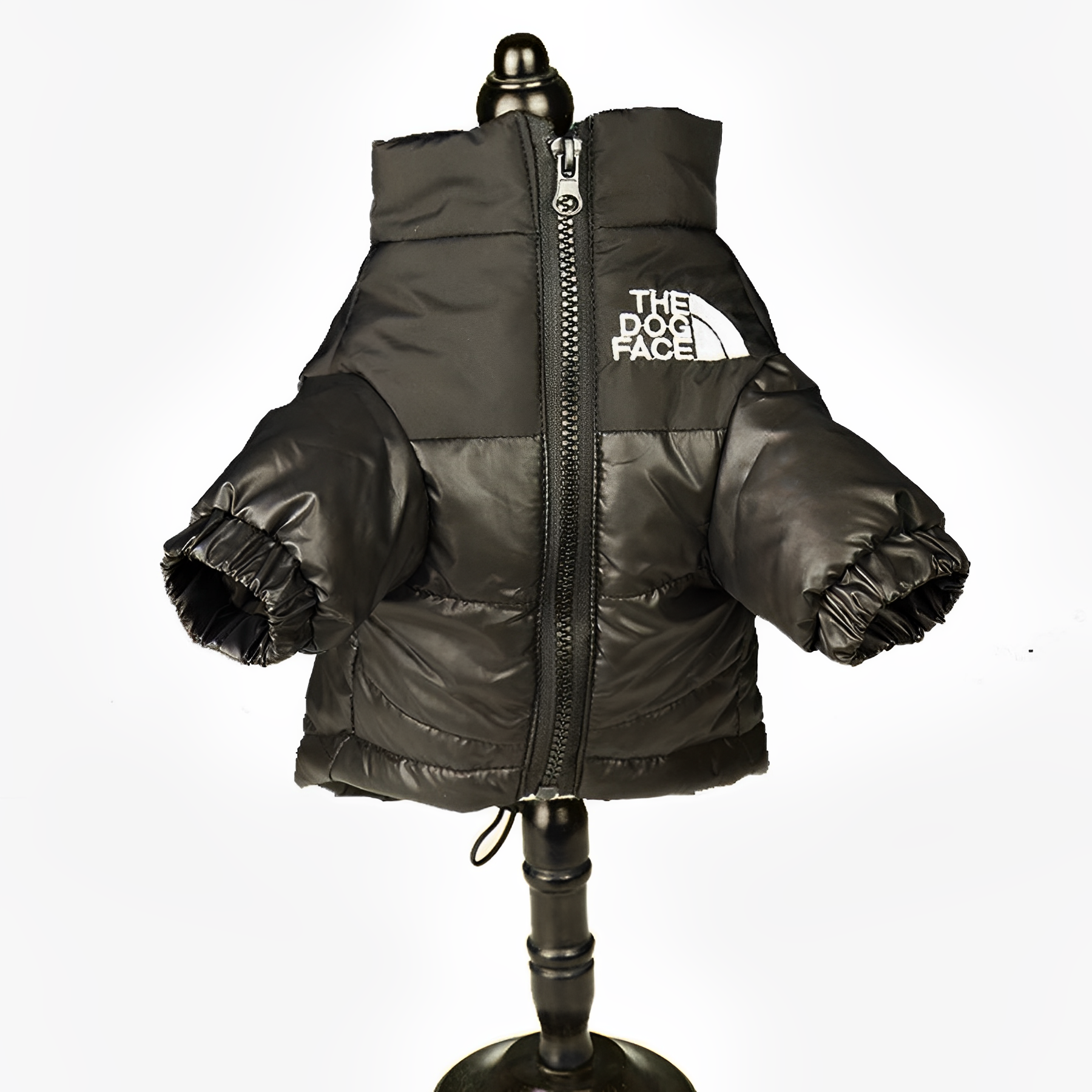 Winter Dog Puffer Jacket in black color
