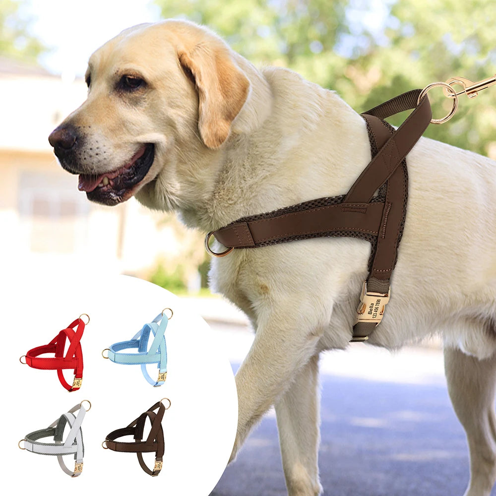 Personalized Dog Harness – Adjustable, Engraved & Ultra Comfortable