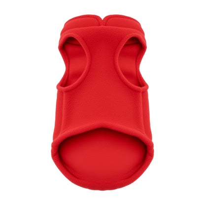 Red dog vest on a white background
