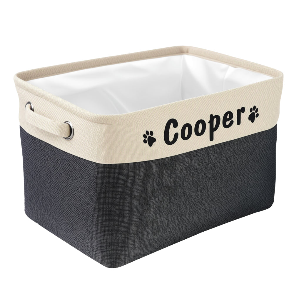 Personalized Dog Toy Storage Basket