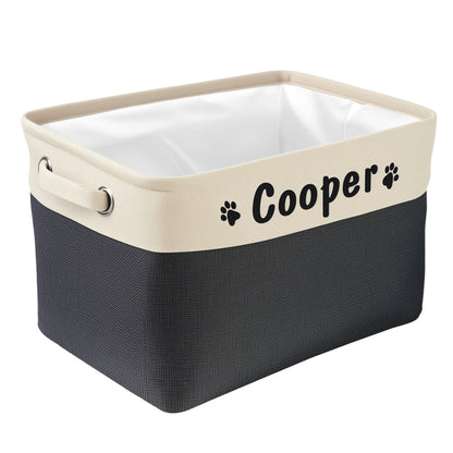 Personalized Dog Toy Storage Basket